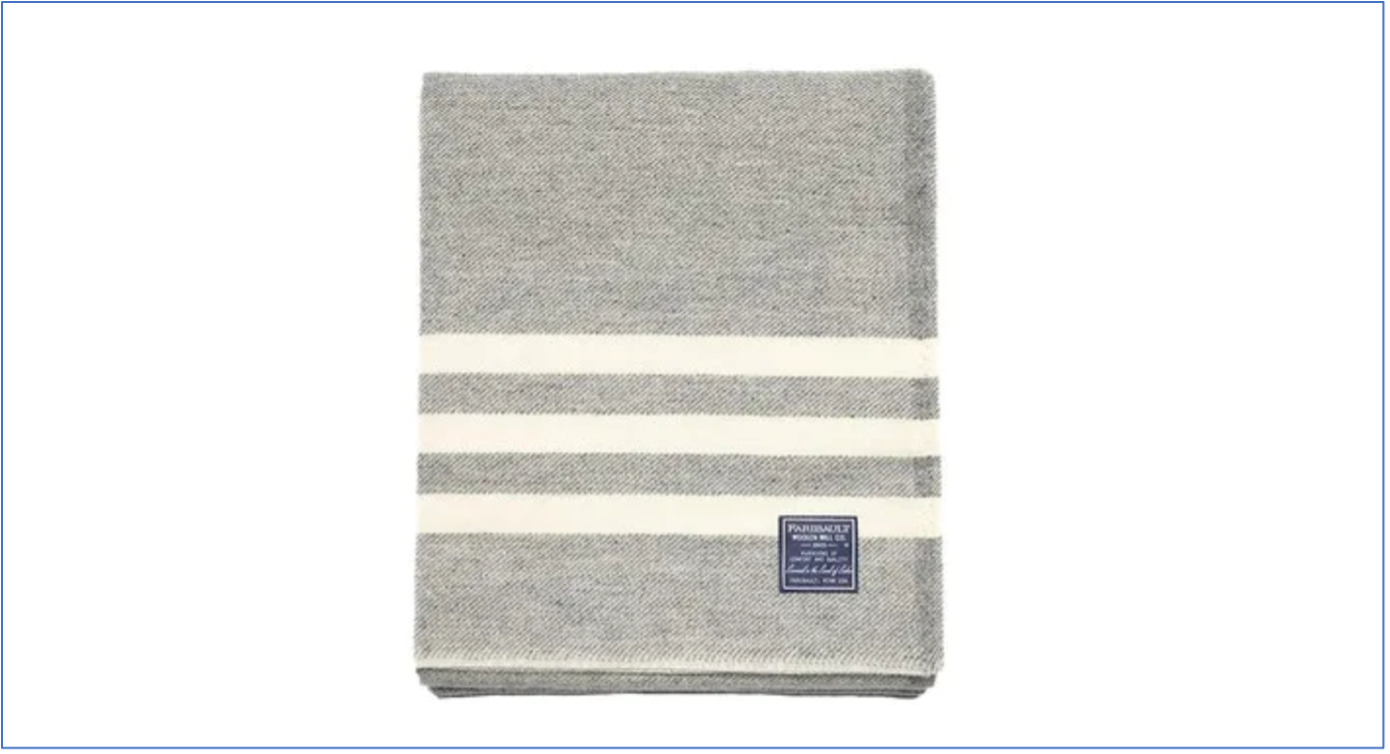 high-end promotional items costly, expensive, Faribault Mills USA-Made Trapper Wool Throw: $166.13