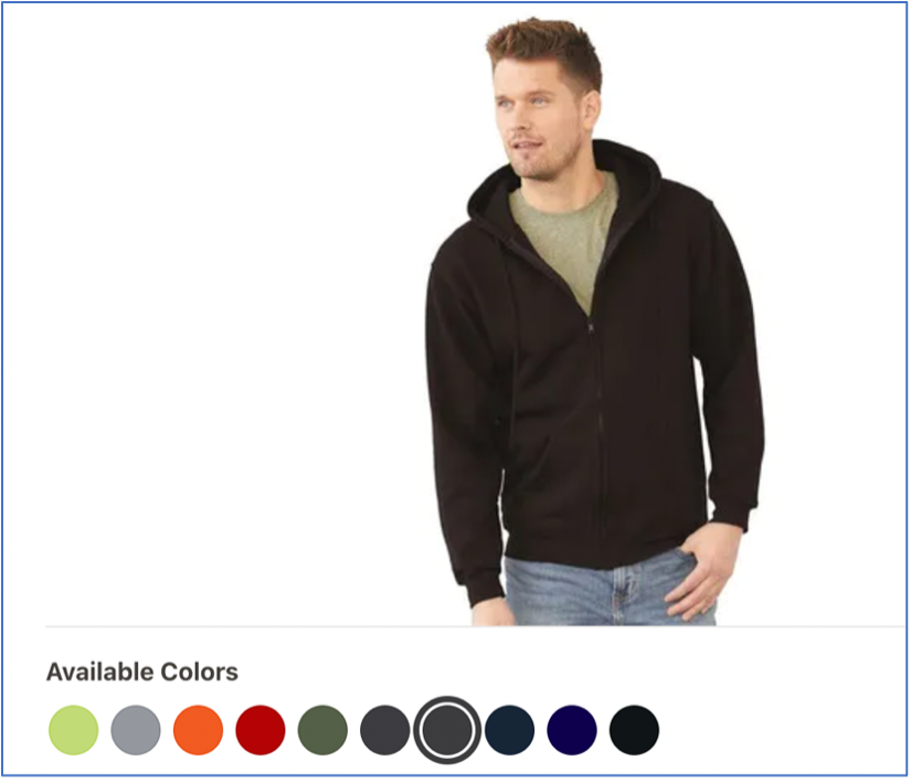 Bayside USA-Made Full-Zip Hooded Sweatshirt: $ $44.75