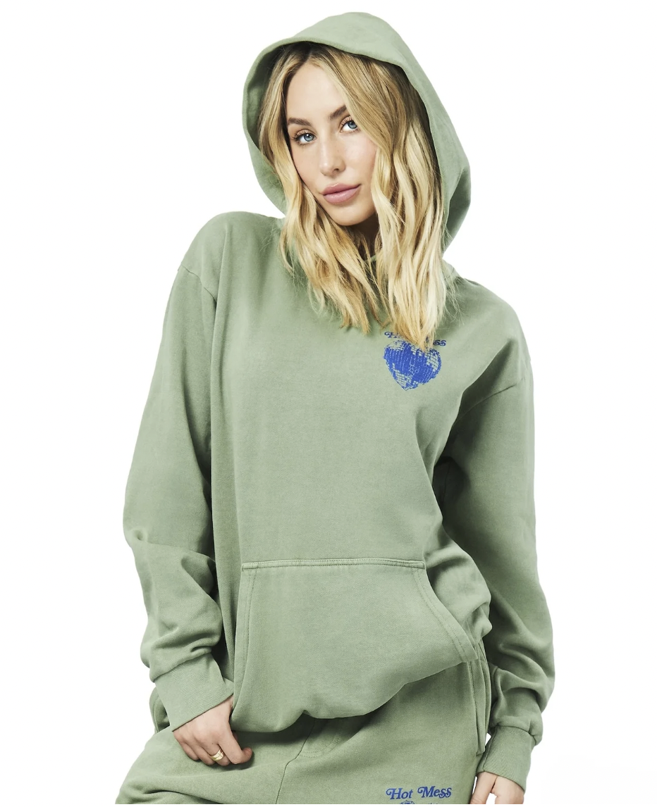 Hot Mess Alix Earle Merch, Alix Earle Merch hoodie, Hot Mess Merch green hoodie, Hot Mess Merchandise