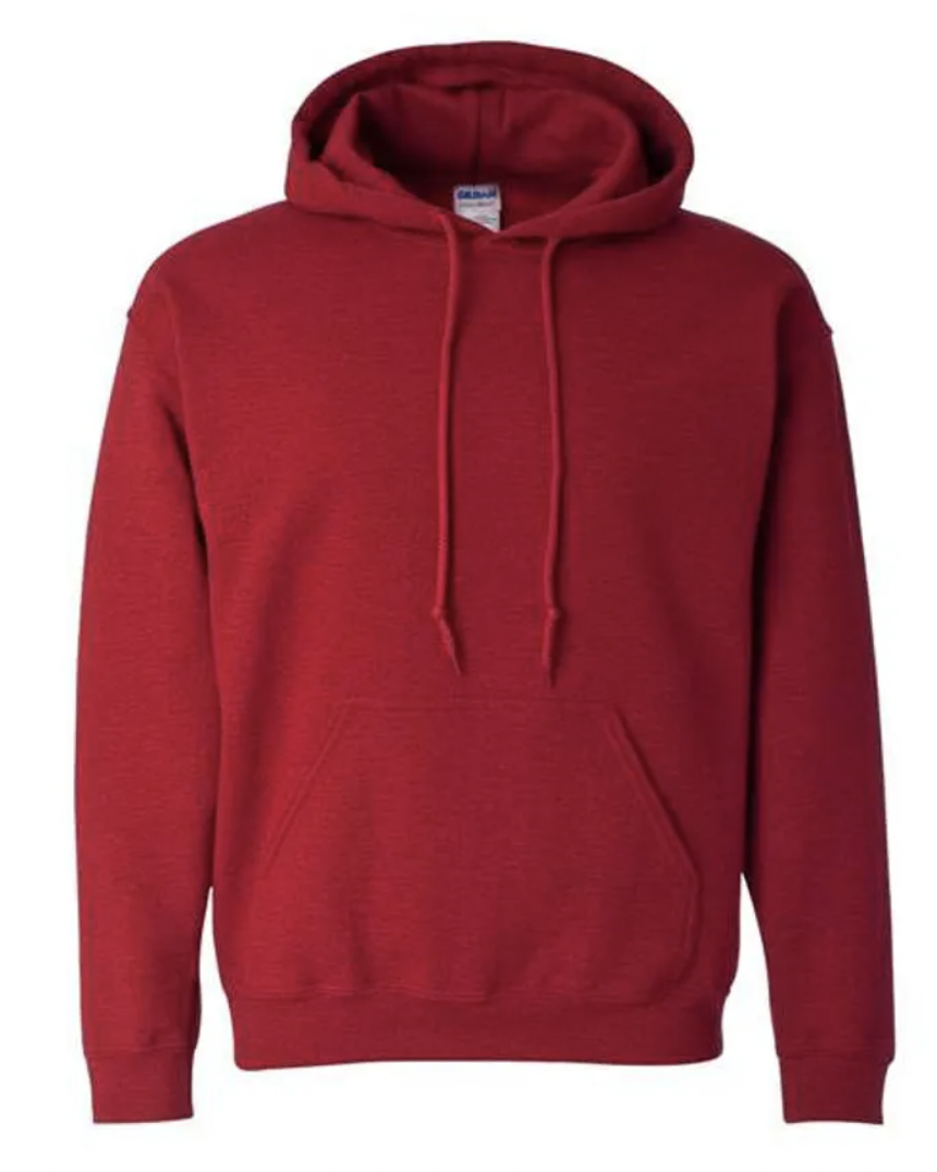 Red Plain Hooded Sweatshirt