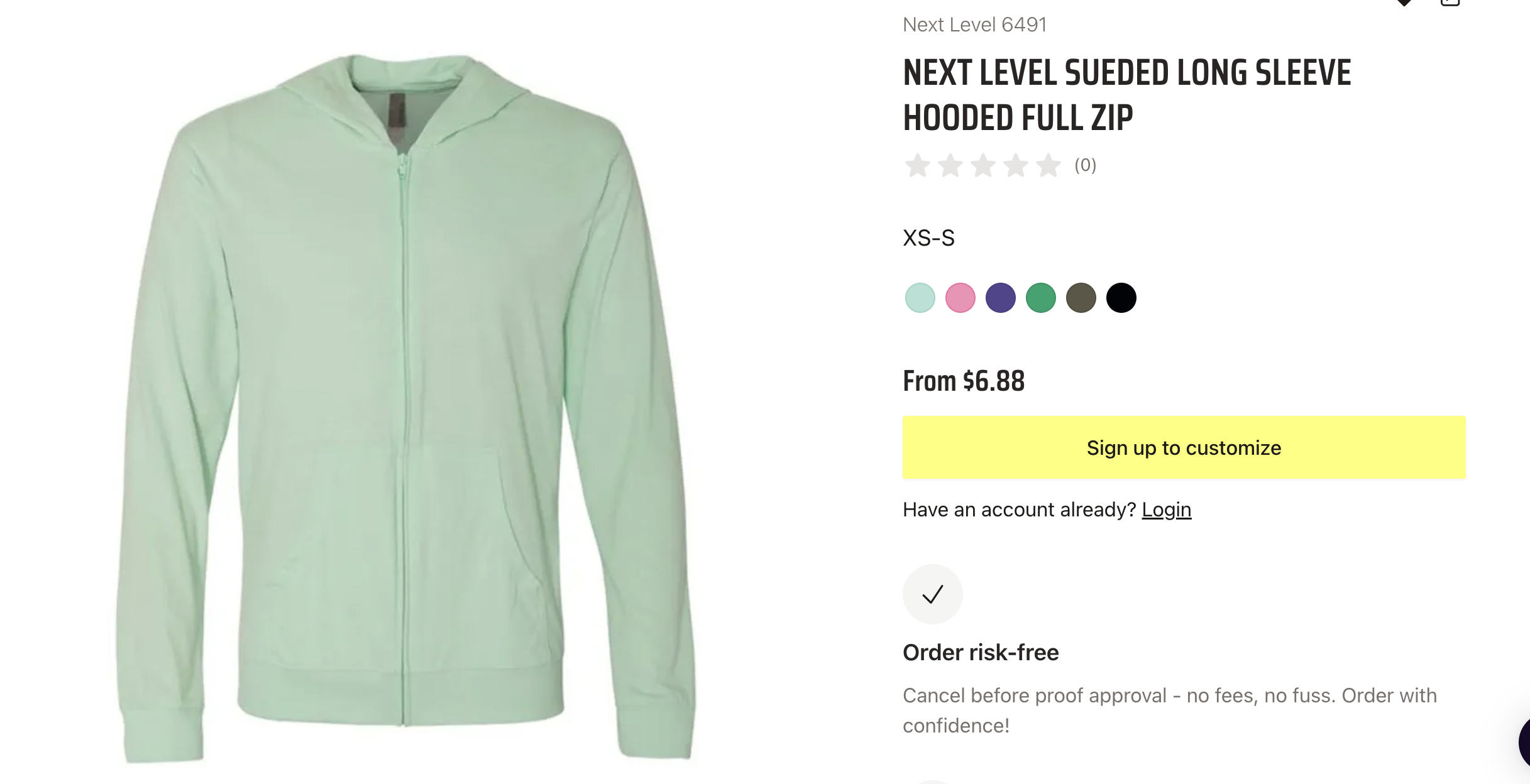 Long Sleeve Full-Zip Hoodie, company merchandise swag