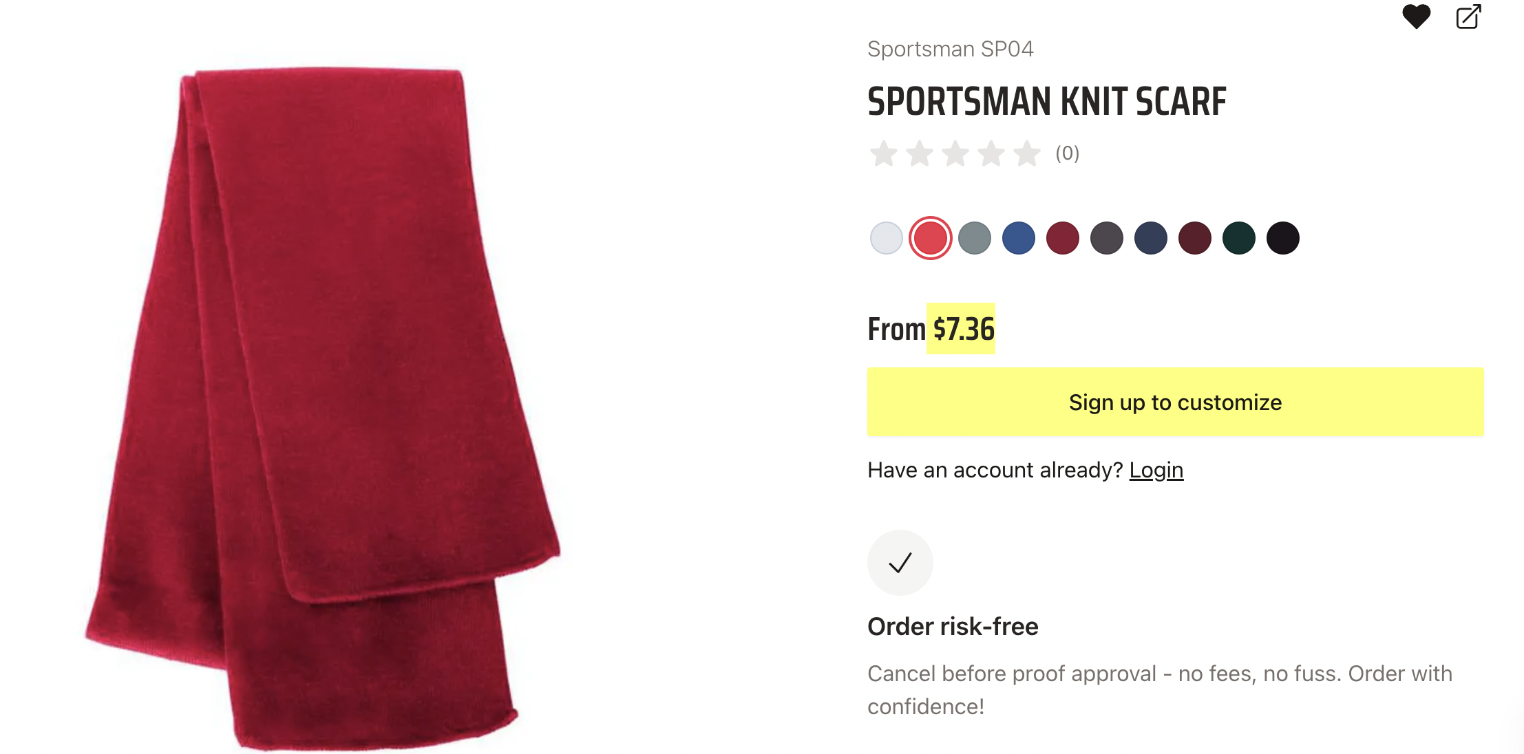 custom promotional products swag scarf