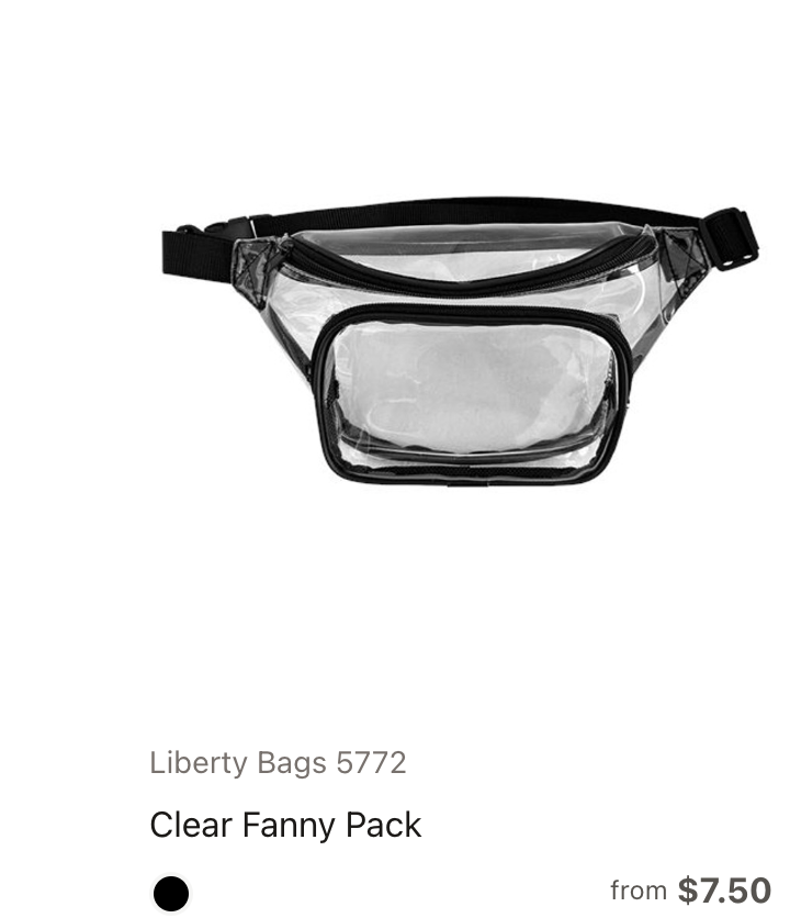 Clear Fanny Pack AS A unique conference giveaways