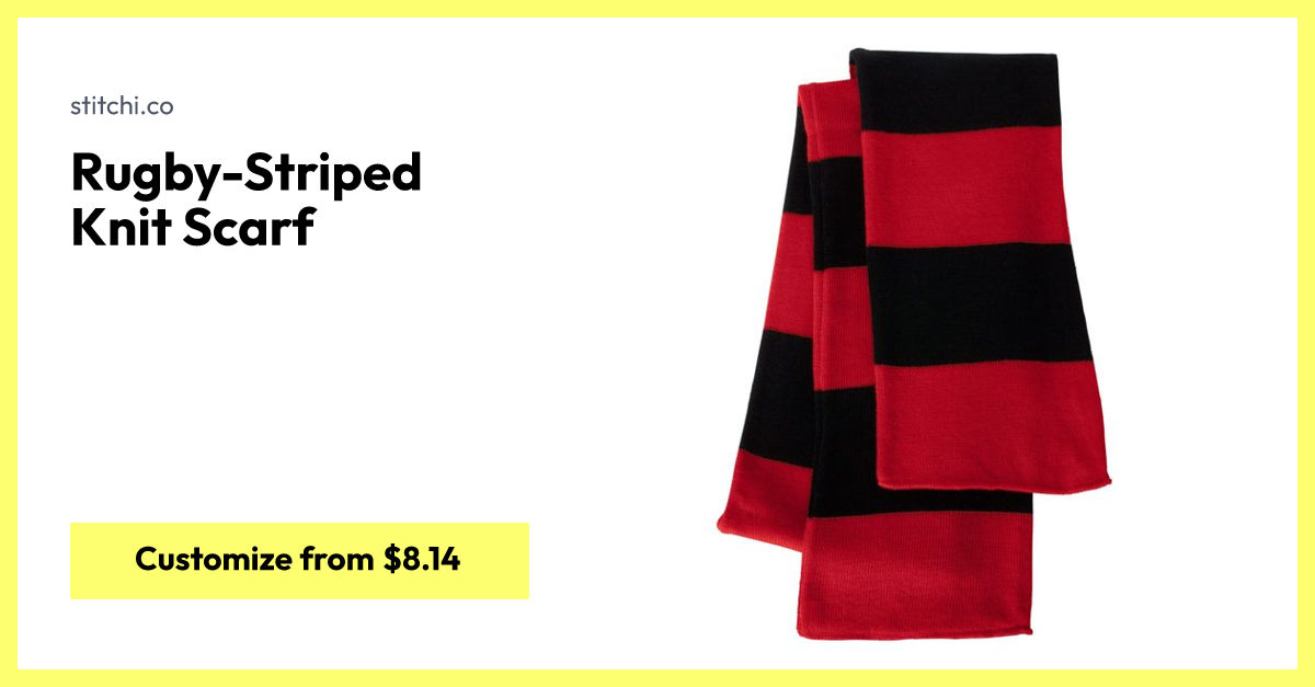 Sportsman Rugby Striped Knit Scarf