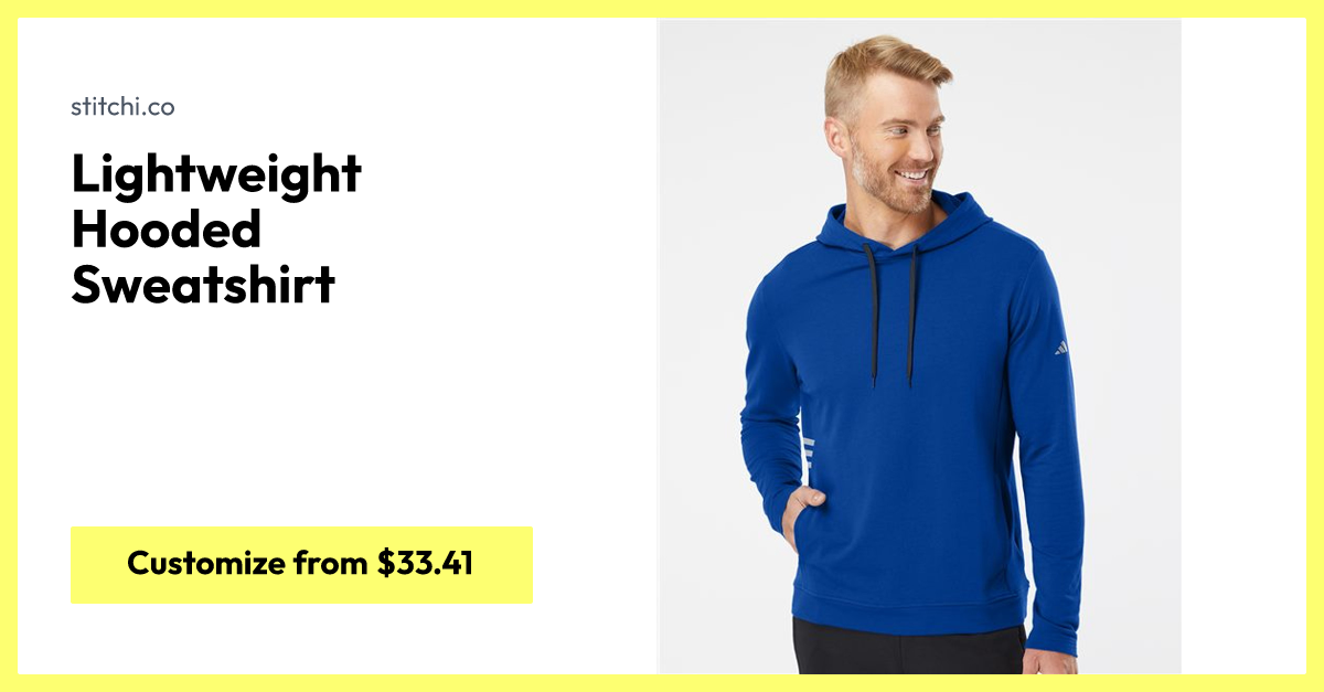 Adidas Lightweight Hooded Sweatshirt for customization