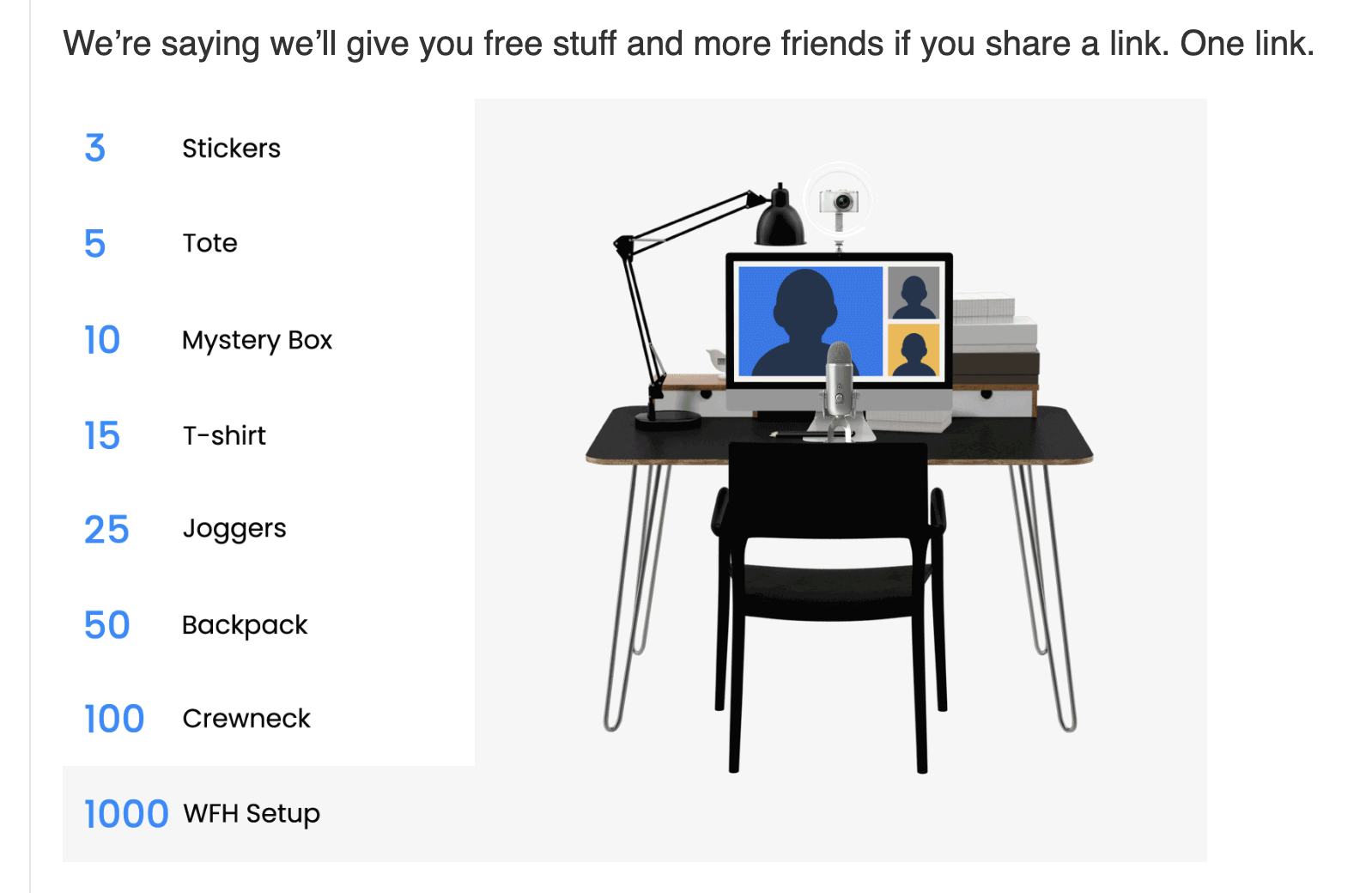Morning Brew referral program, example of newsletter referral program