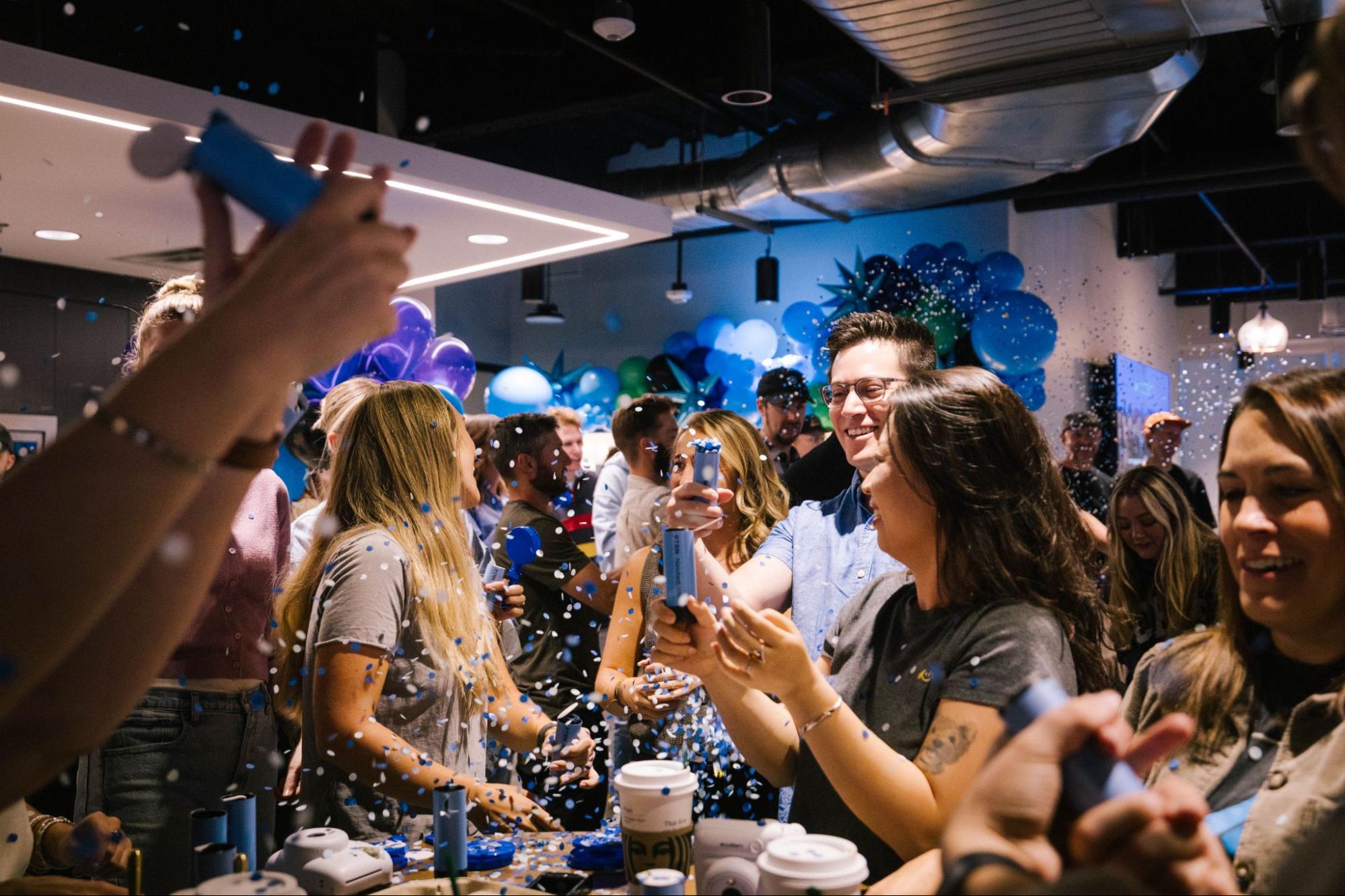 Pattern NASDAQ listing celebration.