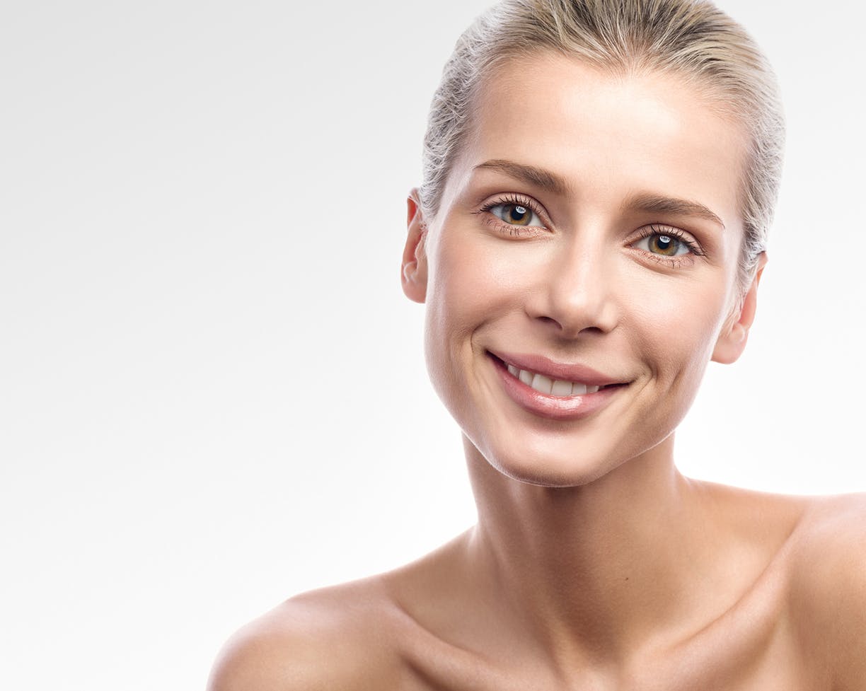 Woman smiling at camera