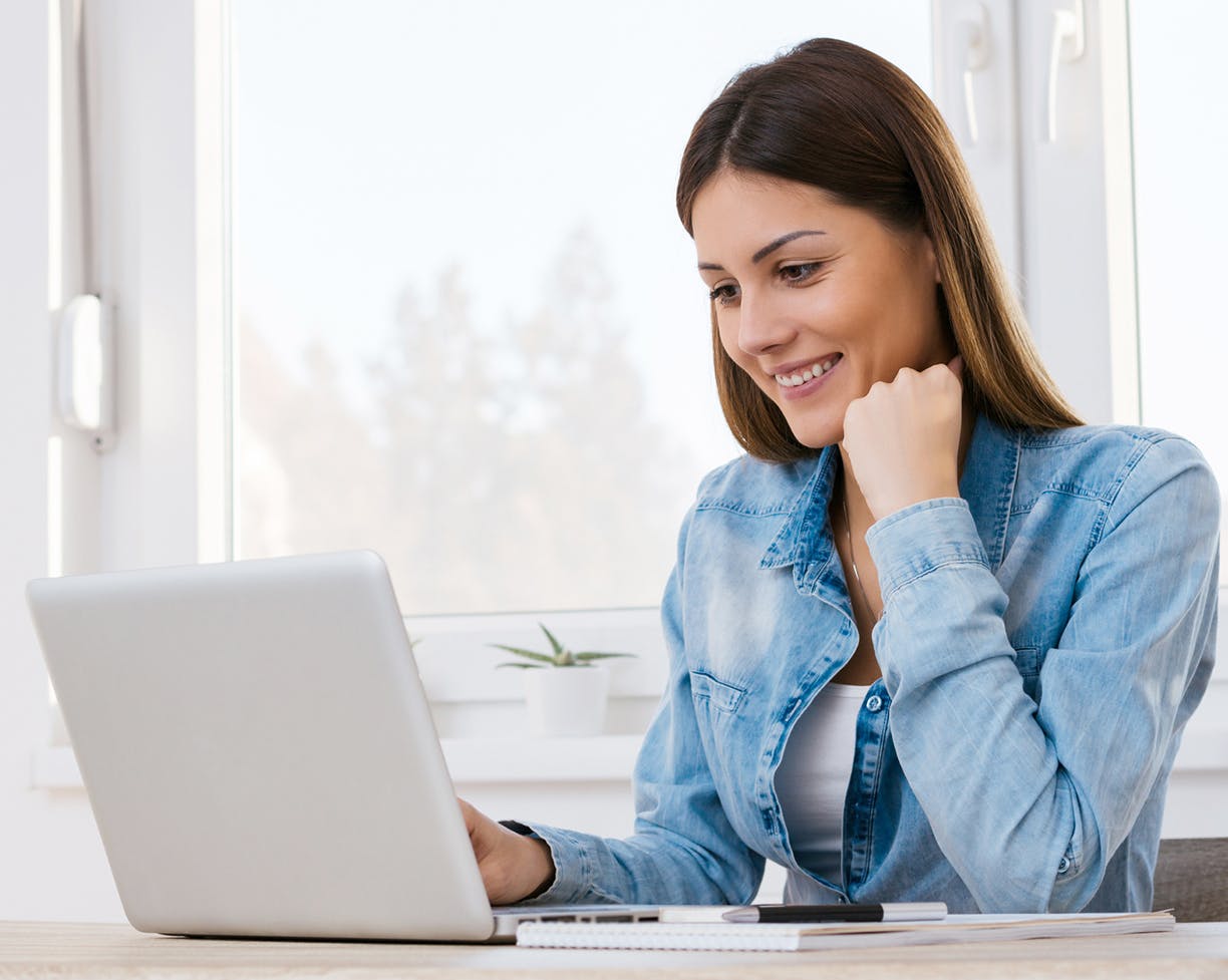Woman on her laptop