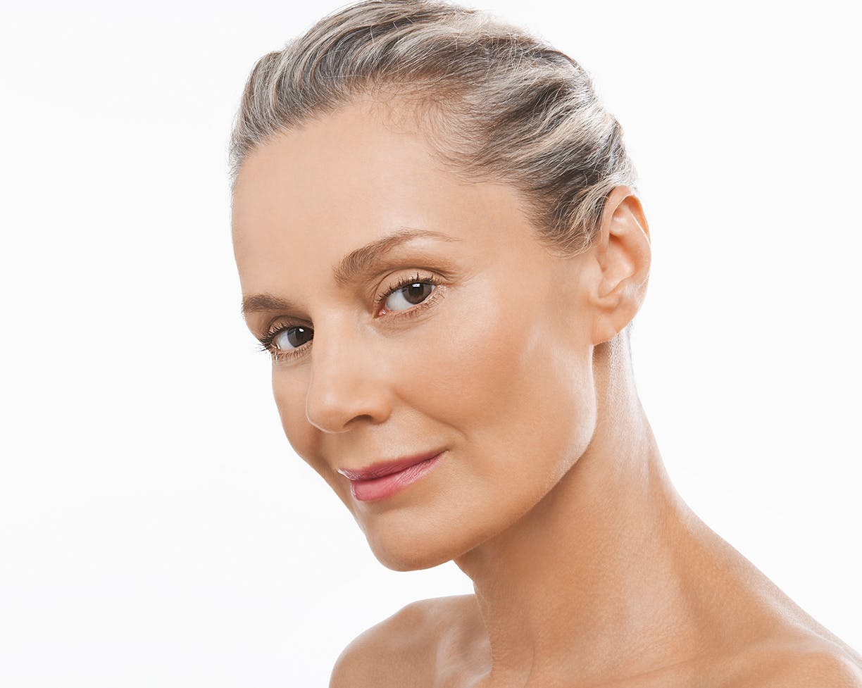 Older woman with flawless skin