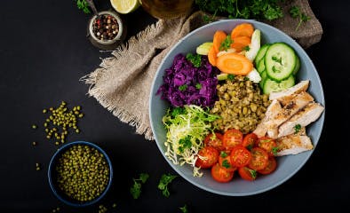 bowl of fresh food