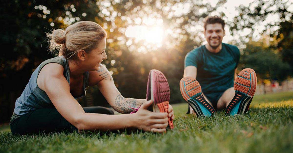 People training outdoors