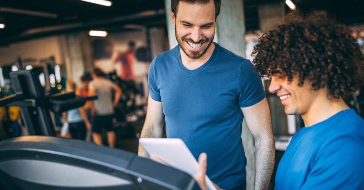 Male Gym Instructor with Male Client - AIPT