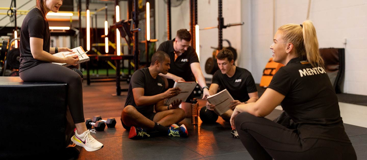 group in a gym