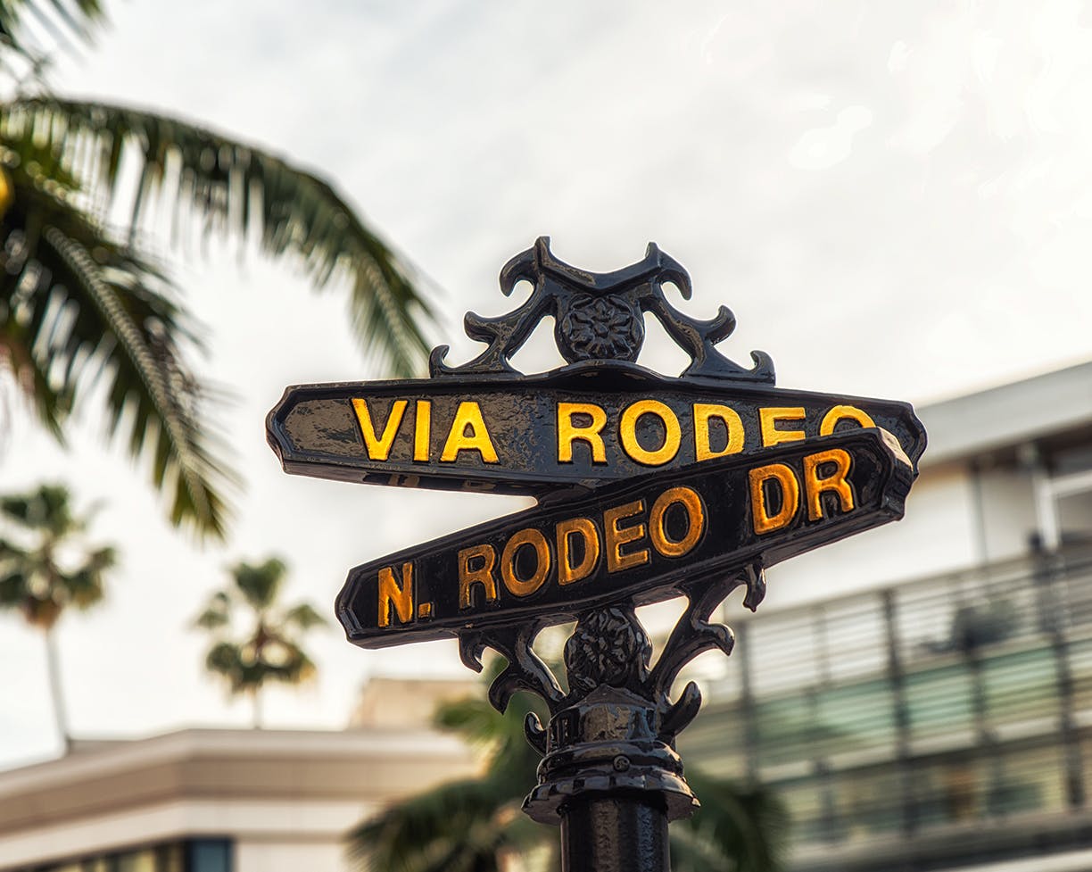 Rodeo street sign