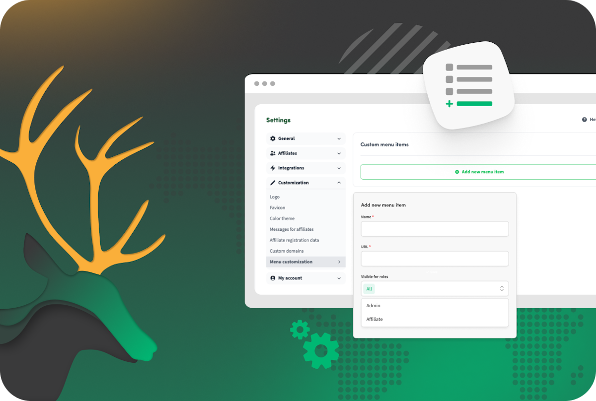 Menu Item Customization Examples Custom Menu Items | Personalized Navigation in Trackdesk
