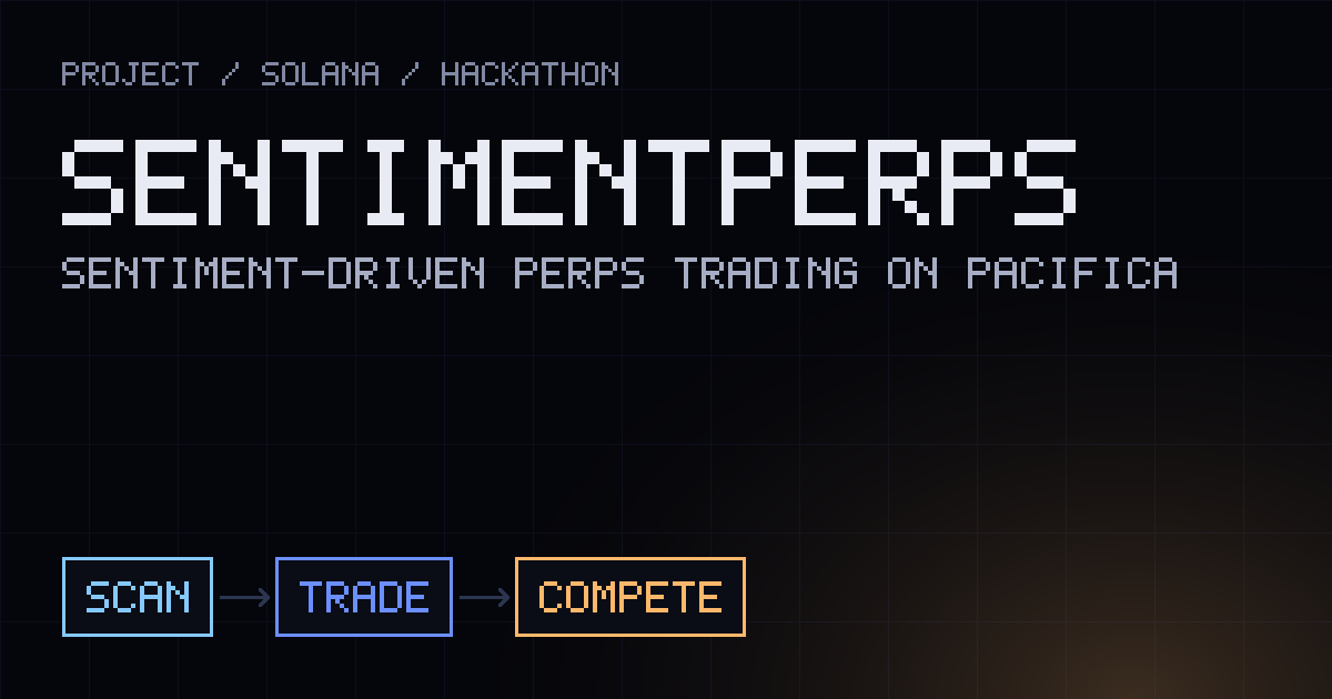SentimentPerps: scan, trade, compete SentimentPerps: Sentiment-Driven Perps Trading on Solana cover