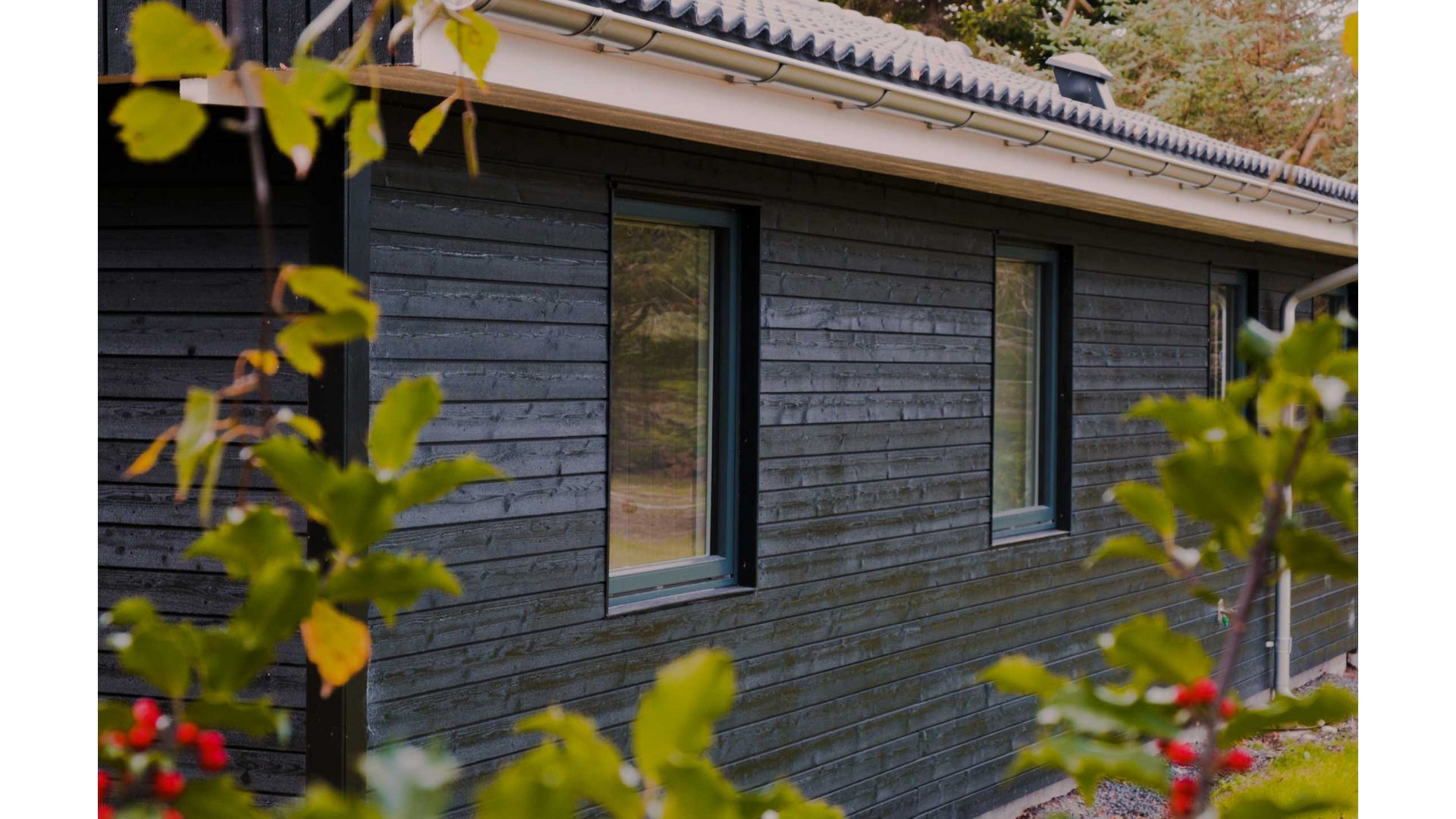 Black house with black windows