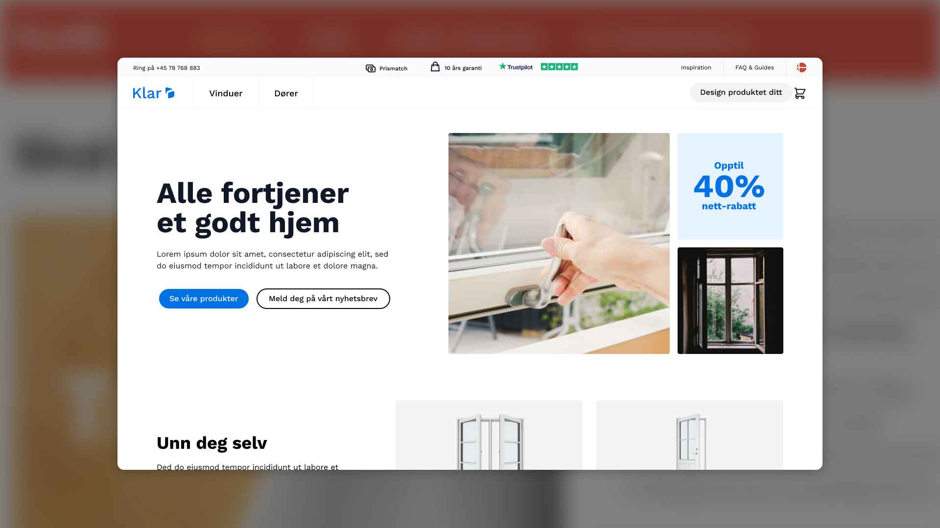 Klar Error Velkommen til det nye Klar