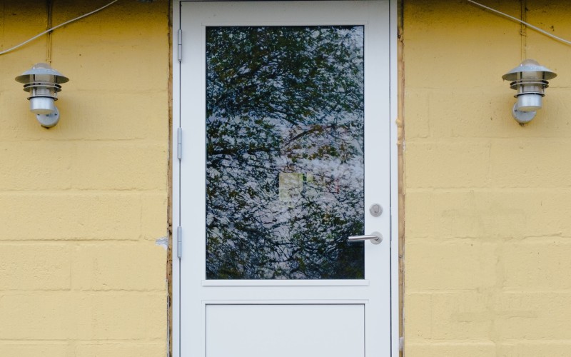 Glasdør