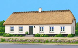 Illustration af landhus