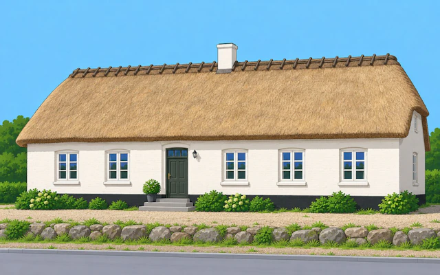 Illustration af landhus