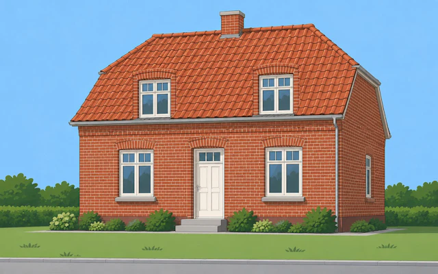 Illustration af murermestervilla
