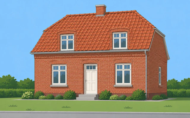 Illustration af murermestervilla