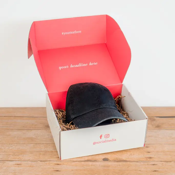 9x5x7.75 Display Mailer Box fits a baseball cap