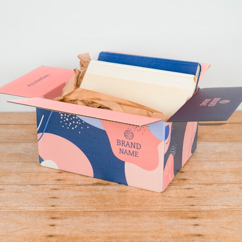 11x8.5x5.5 Shipping Box with Large Books Inside