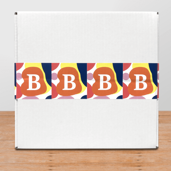 Custom White Poly Tape on White Box