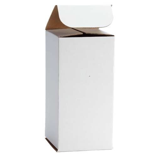 Blank White Gift Mailer Box 4" x 4" x 8"