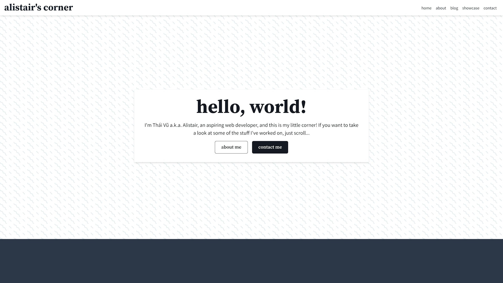screenshot of this website's landing page