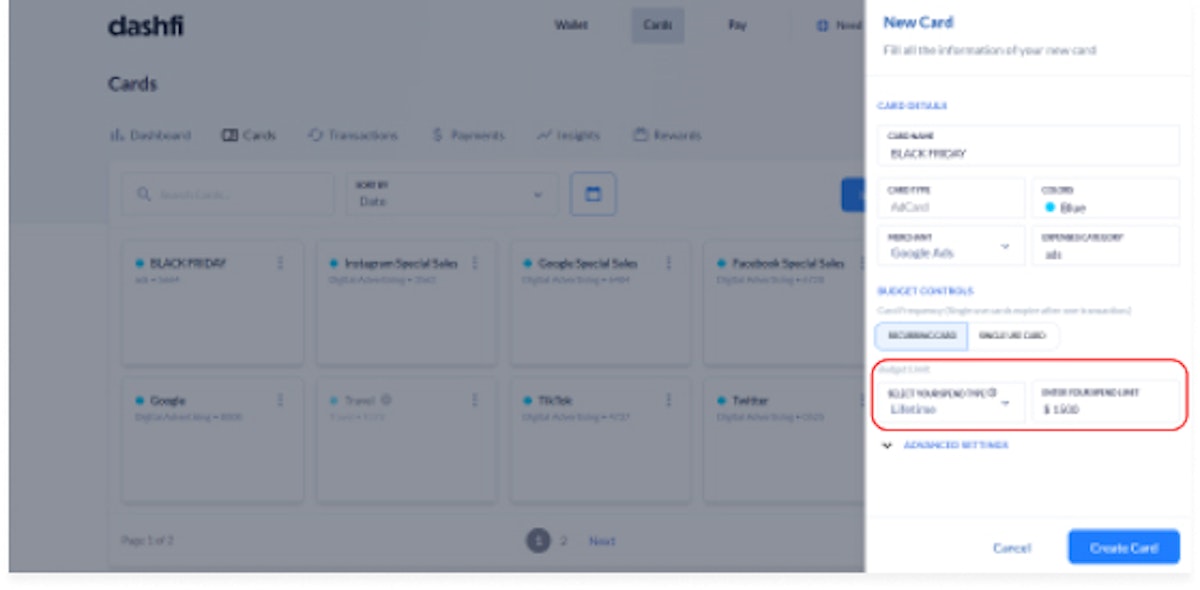 Budget control enhancements
