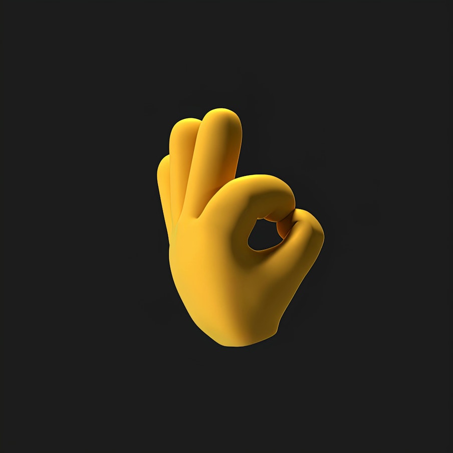 hand met duim en wijsvinger op elkaar