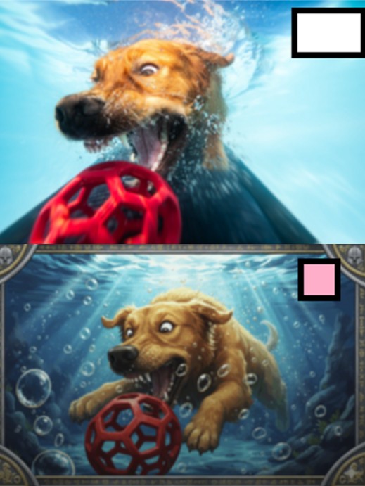 AI-afbeelding hond niet beschermd