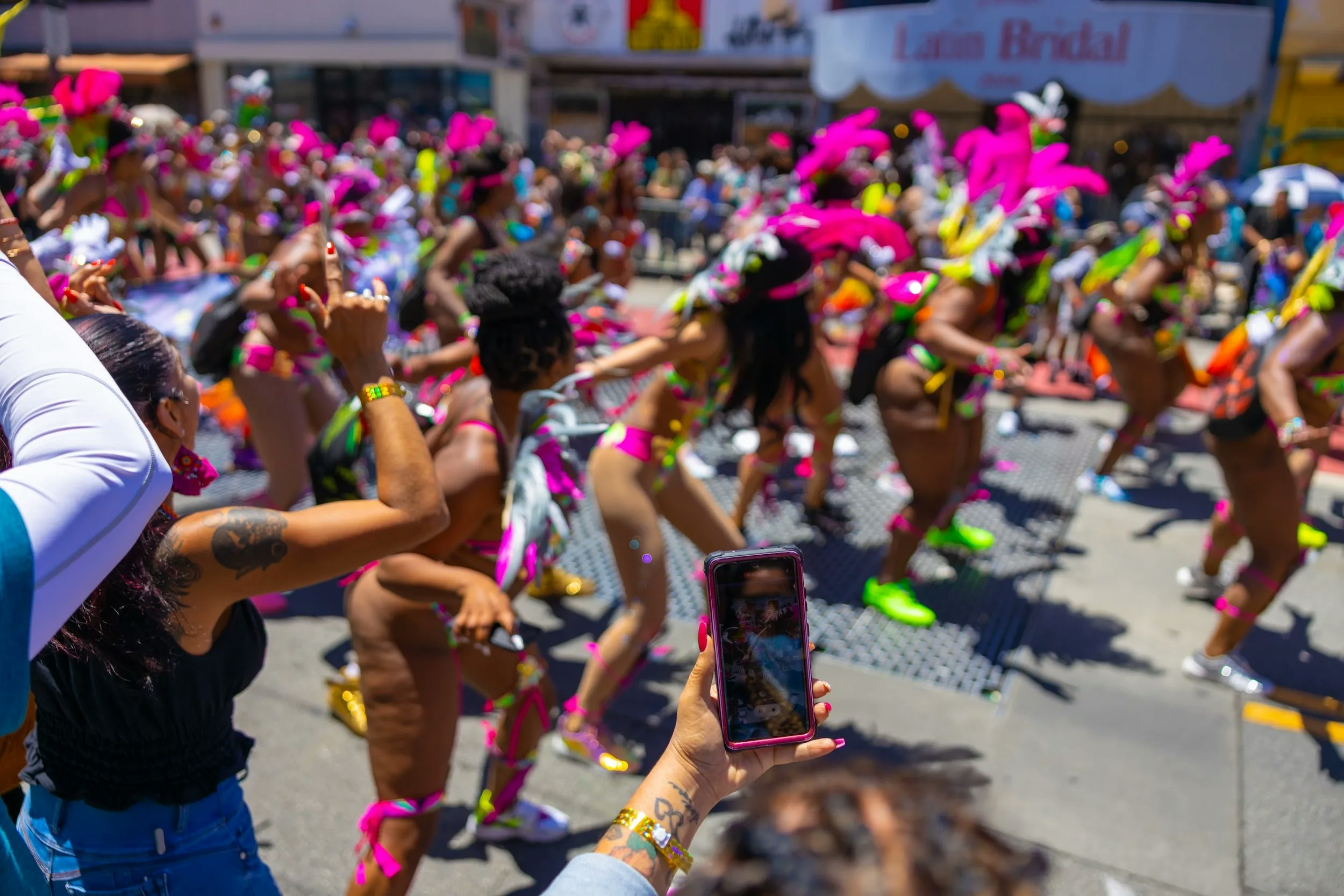 a crowd of people dancing