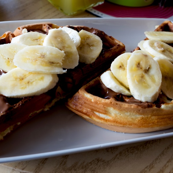 Vöfflur með Nutella og banana!