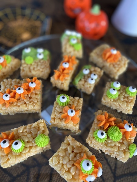 Skrímslabitar úr rice krispies frá Unu
