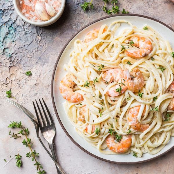 Einfalt og gott rækju pasta