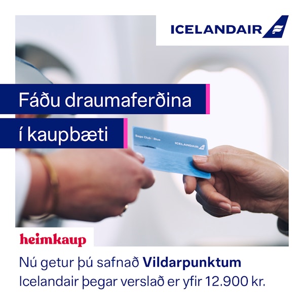 Heimkaup og Icelandair bjóða viðskiptavinum uppá Vildarpunktasöfnun
