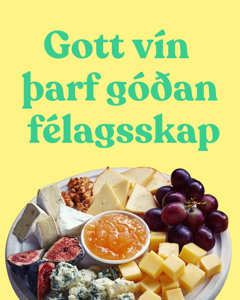 Ostar, kex og ávextir