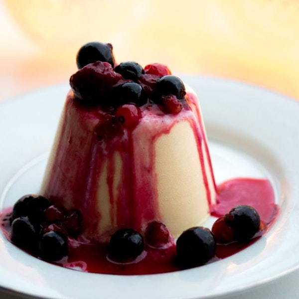 Panna cotta með hvítu súkkulaði