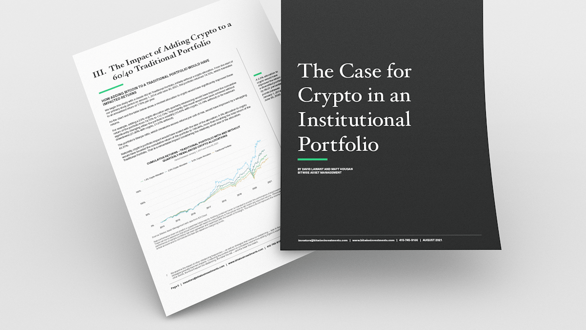 The Case for Crypto in an Institutional Portfolio