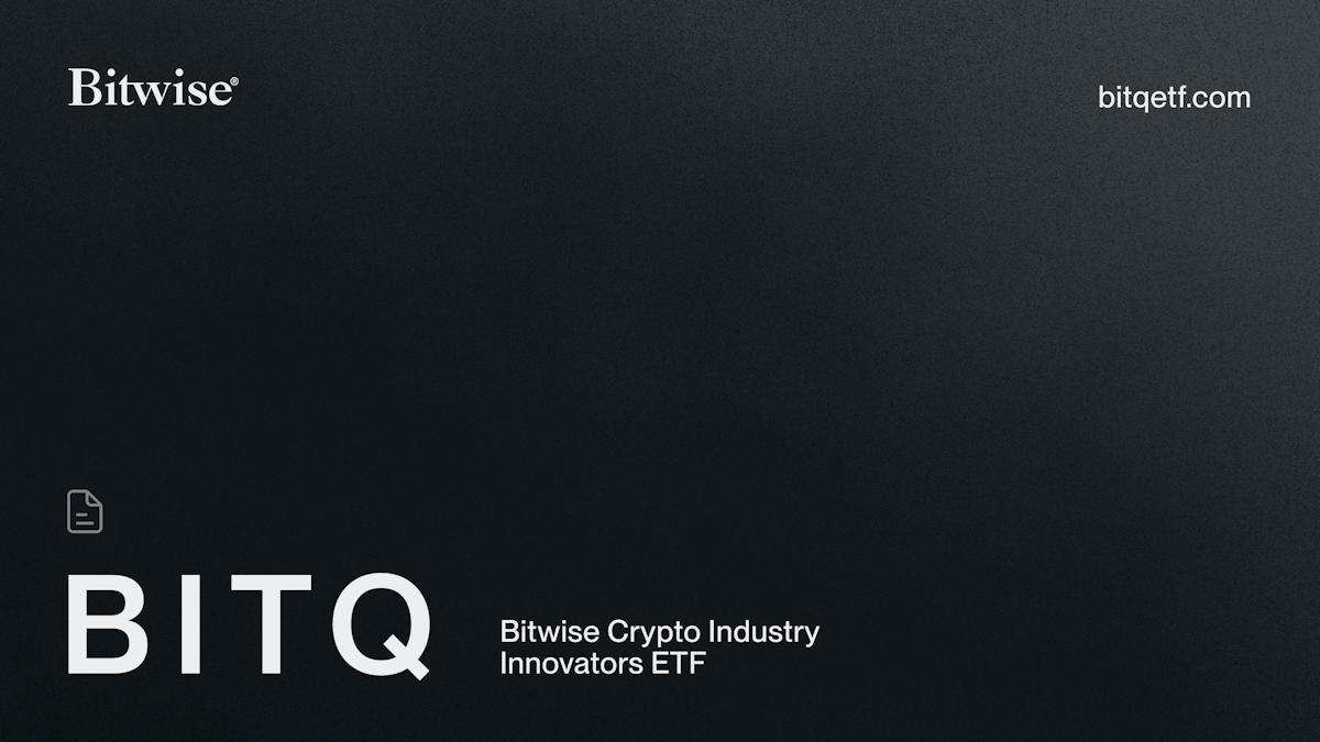 Bitwise Confirms Close of BITQ Shareholder Vote