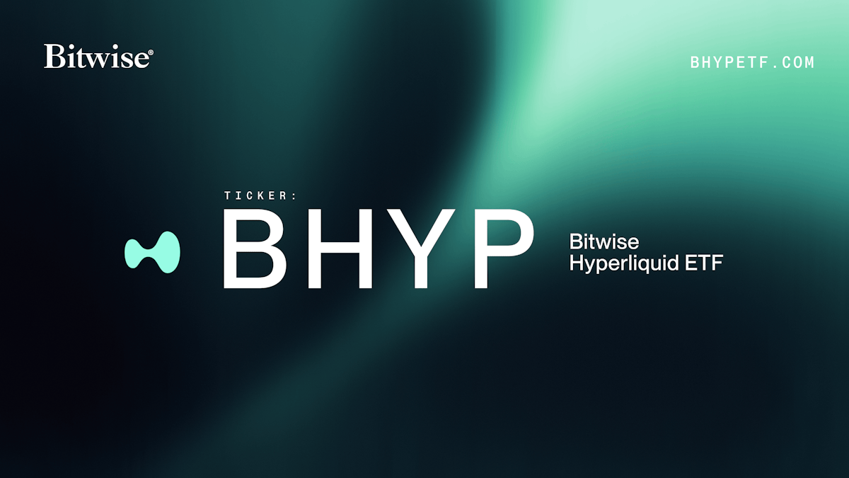 Bitwise Launches Spot Hyperliquid ETF (BHYP); Offers Exposure to Leading Onchain Derivatives Exchange, With Staking Rewards