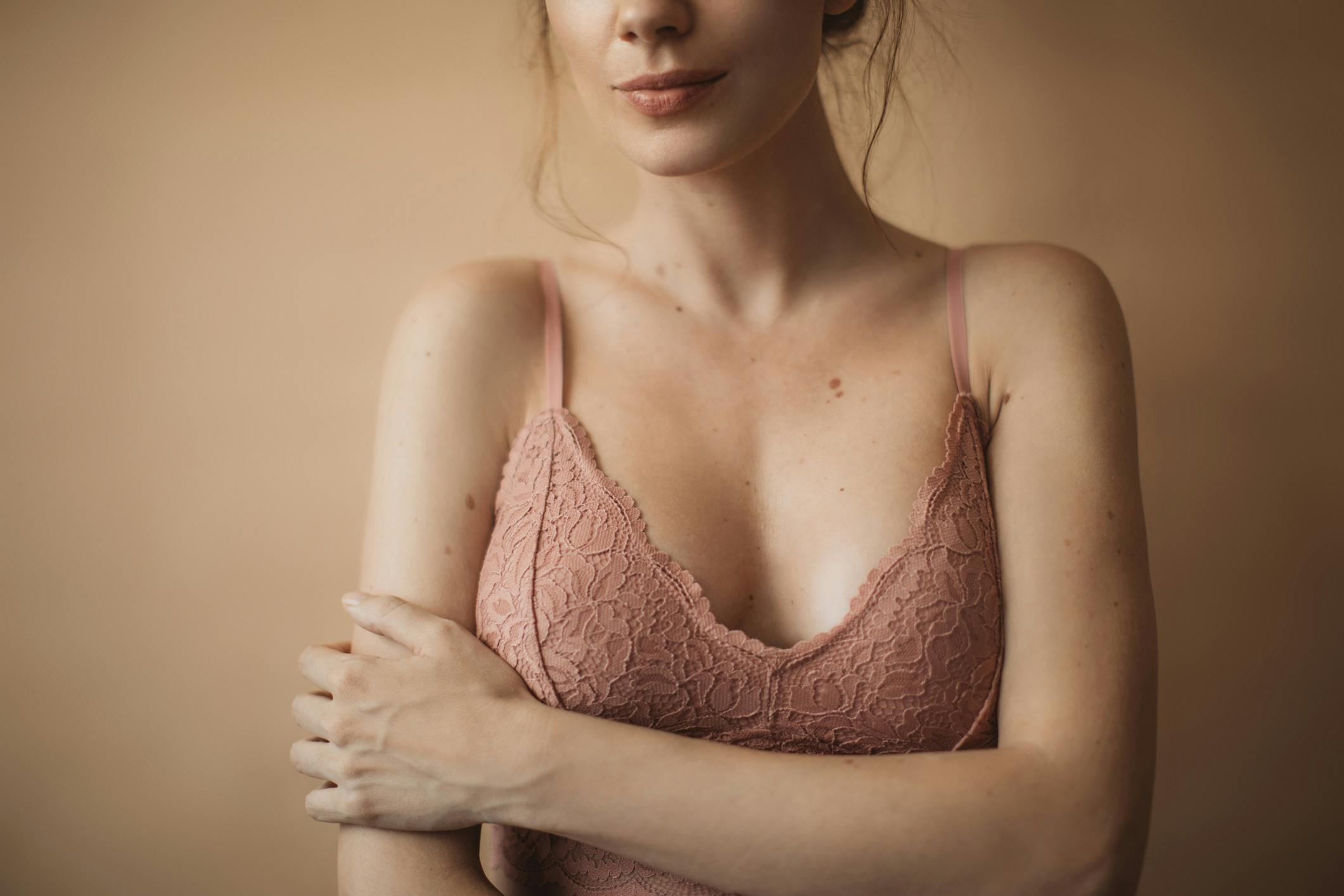 Woman in a bra