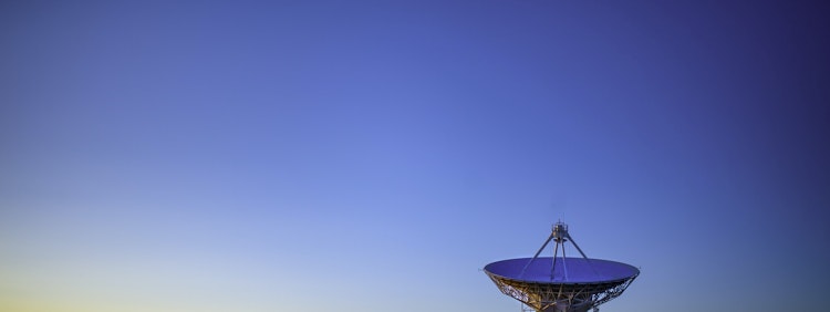 gray satellite disc on field