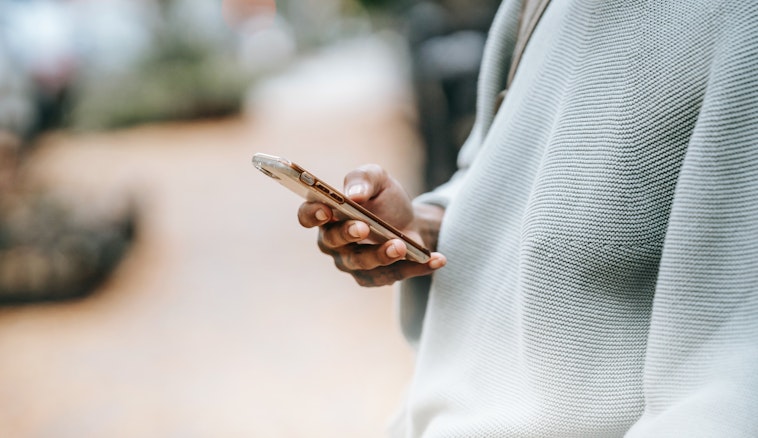 man using the mobile phone