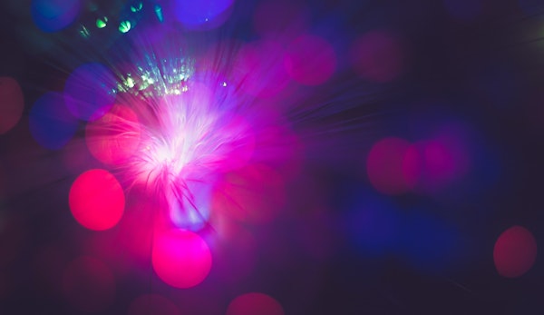 red and blue boke lights